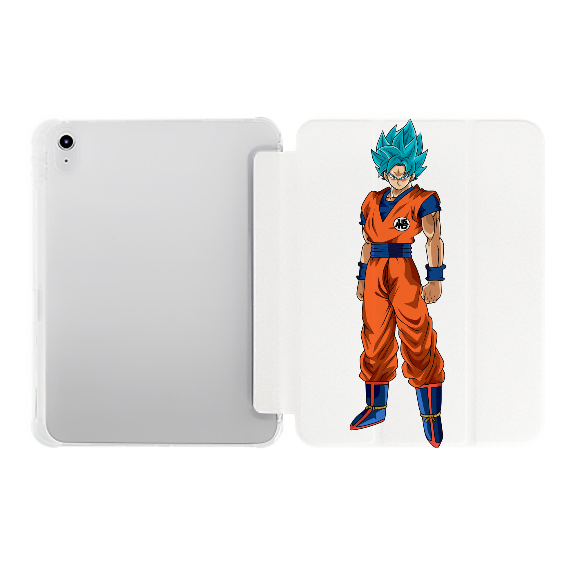 （画像用） ドラゴンボール 孫悟空（そん ごくう）Son Goku カカロット DRAGON BALL Kakarotto IPad ケース ペン収納付き 三つ折りスタンド PUレザー×シリコン 対応機種9.5/10.5/10.9インチ